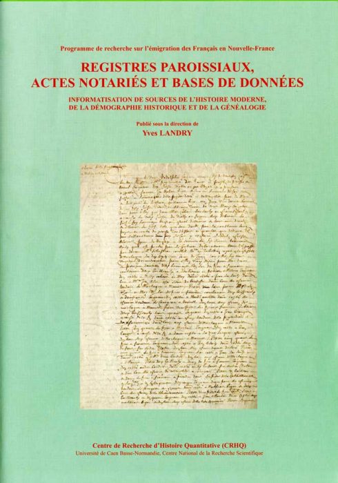 Registres Paroissiaux Actes Notariés Et Bases De Données · Histemé ...